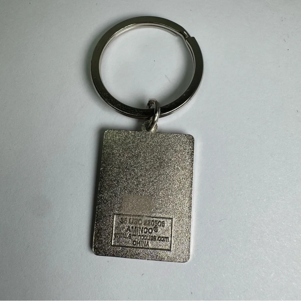 OLYMPIC Team USA Vancouver 2010  SilverTone Enamel Keychain Aminco Made In China